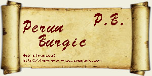 Perun Burgić vizit kartica